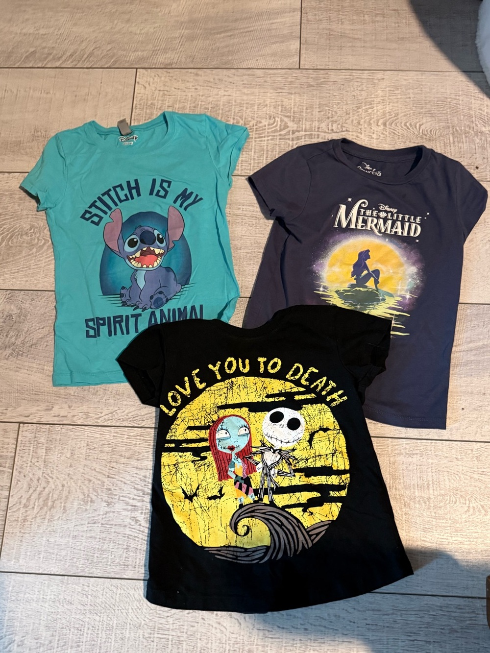 Disney Graphic T-Shirt Bundle 3-Piece | Stitch, Ariel & Nightmare Before Christm